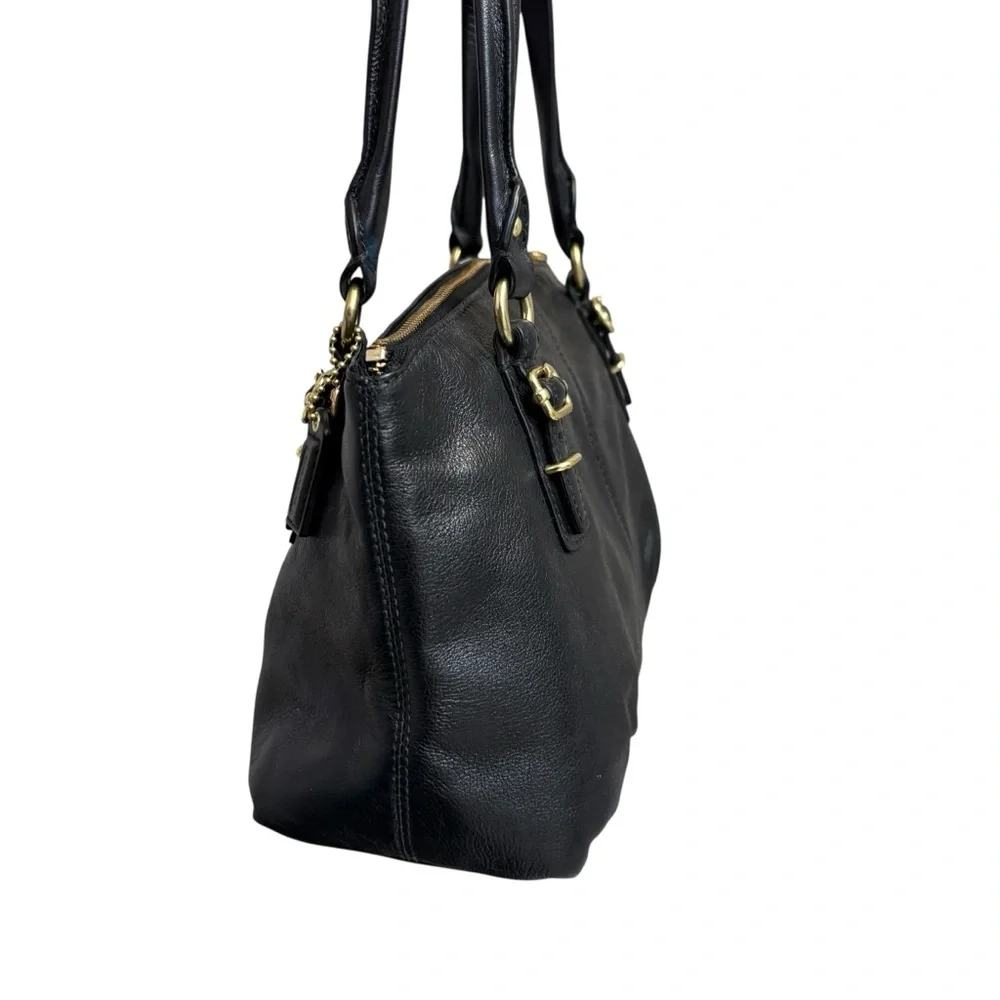 Coach black leather small Madison satchel